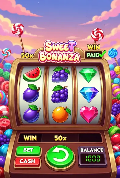 Runda darmowych spinów i mnożniki w Sweet Bonanza